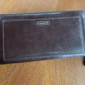 Coach Continental Wallet - Long Zip-Around, Dark Chocolate Brown